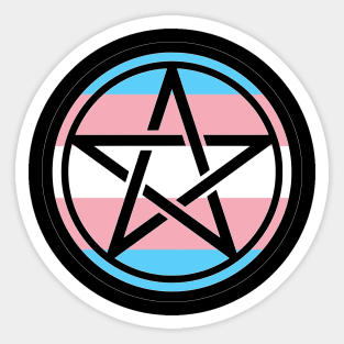 Large Print Pentacle LGBT Flag Transgender Sticker